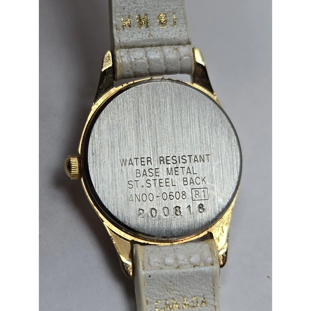 Vintage Seiko Classic Womens Blue Floral Dial Gold Tone Quartz Watch New Battery